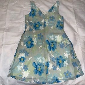 Floral green and blue Vintage dress barn dress Size 8